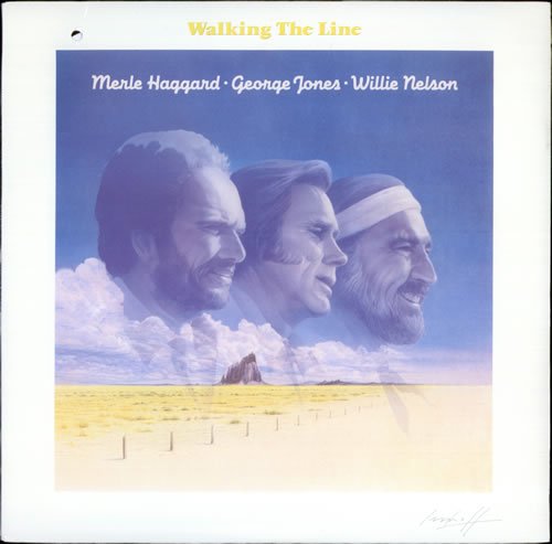 MERLE HAGGARD, GEORGE JONES, WILLIE NELSON WALKING THE LINE VG-VG - VINYL