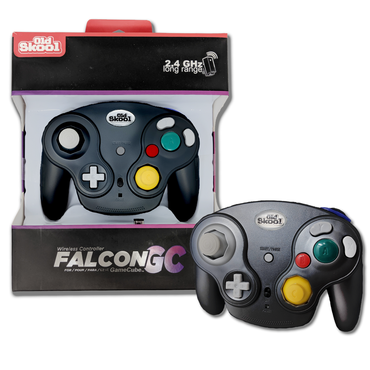 Falcon Wireless Controller for GameCube - BLACK - Gamecube